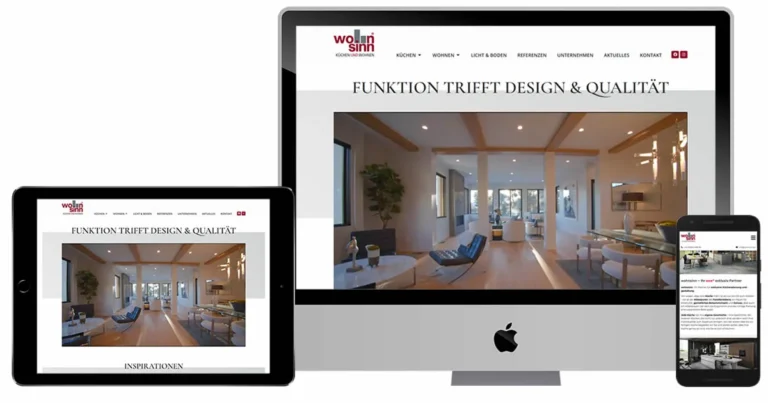 Wohnsinn GmbH - Design und Umsetzung 2Punkt Online Marketing