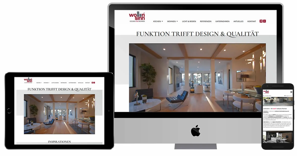 Wohnsinn GmbH - Design und Umsetzung 2Punkt Online Marketing
